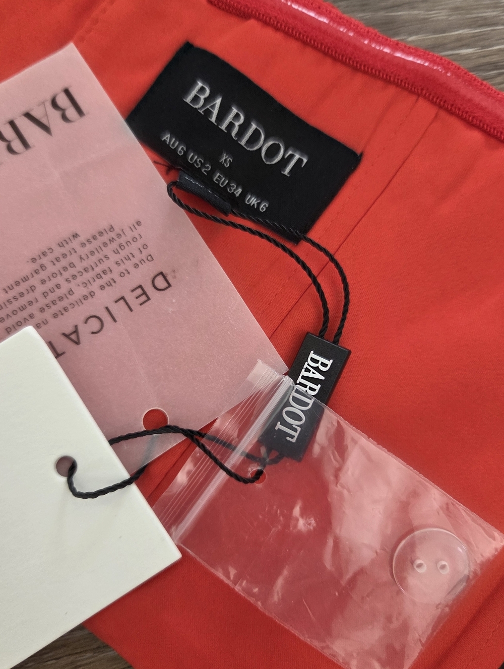 Bardot Revolve Brias Bustier NWT Fire Red Strapless Lined Embroidered lace Crop - Picture 11 of 16